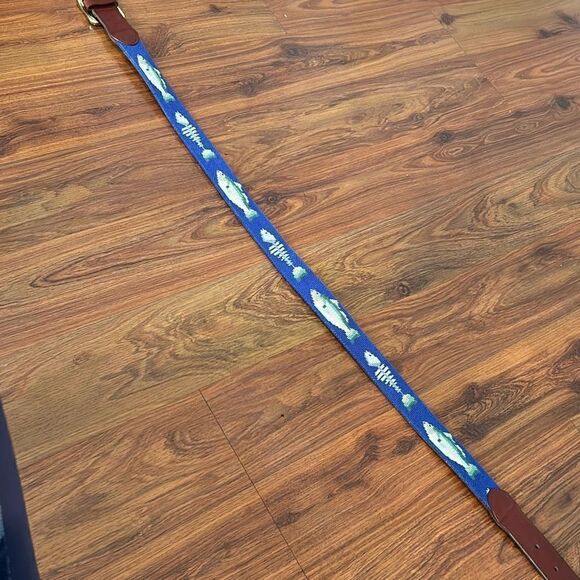 Tucker Blair needlepoint fish bonefish belt size 32 - Picture 8 of 8